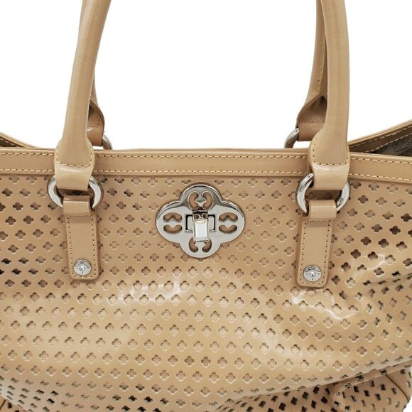 MY Flat in London Brighton Leather Perforated Shoulder Bag Handbag Purse Large - Picture 3 of 9